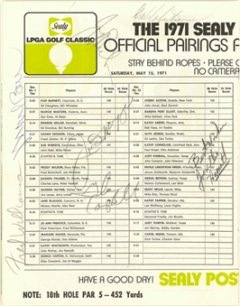 1971 Sealy LPGA Classic Program With 7 Signatures Including DiMaggio & Namath (Beckett)